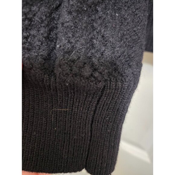 Aritzia Wilfred Women's Black Button-Up Knit 100% Marino Wool Cardigan Sweater S - Picture 4 of 9